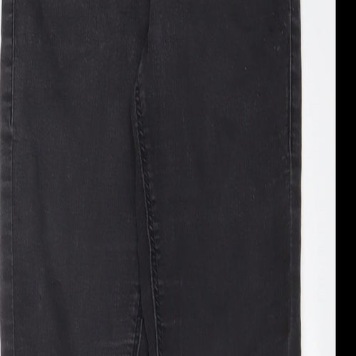 Topshop Womens Grey Cotton Skinny Jeans Size 28 in L32 in Regular Zip