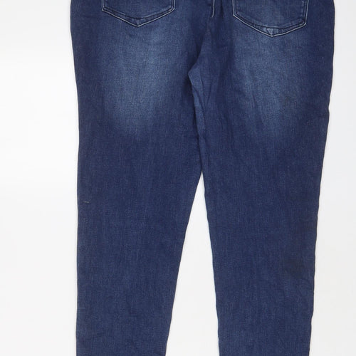 Simply Be Womens Blue Cotton Skinny Jeans Size 16 L29 in Regular Zip