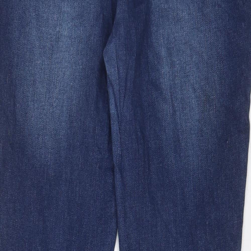 Simply Be Womens Blue Cotton Skinny Jeans Size 16 L29 in Regular Zip