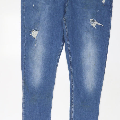 ASOS Womens Blue Cotton Skinny Jeans Size 42 in L32 in Regular Zip