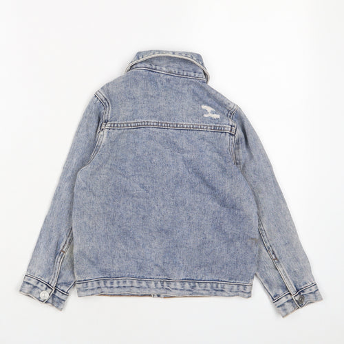 George Girls Blue Jacket Size 4-5 Years Button
