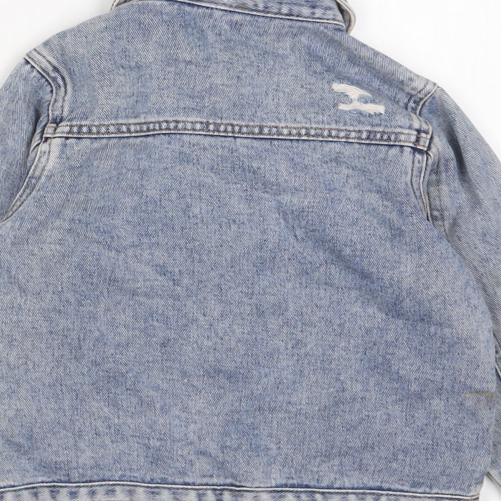 George Girls Blue Jacket Size 4-5 Years Button