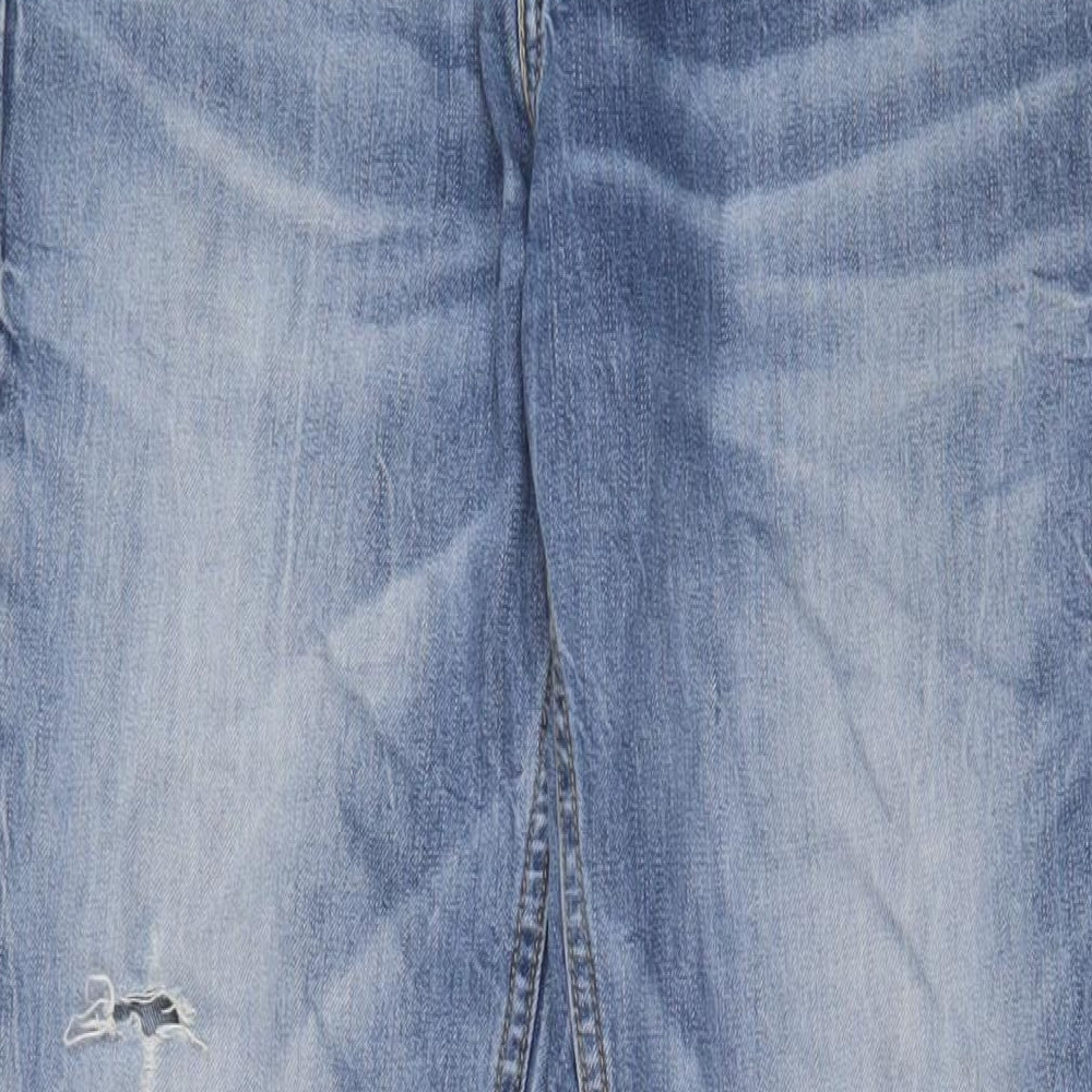 Levi's Mens Blue Cotton Straight Jeans Size 32 in L32 in Regular Button