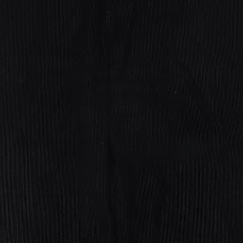 Jaeger Mens Black Cotton Trousers Size 36 in L30 in Regular Zip