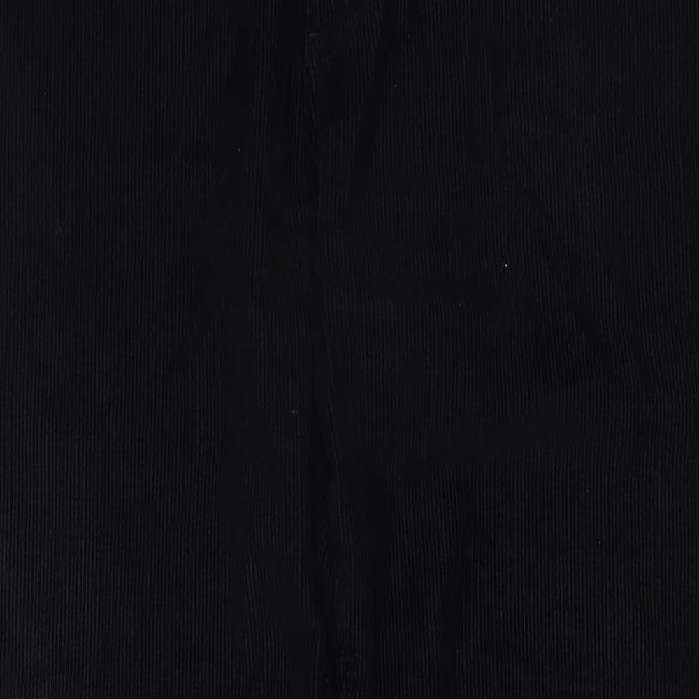 Jaeger Mens Black Cotton Trousers Size 36 in L30 in Regular Zip