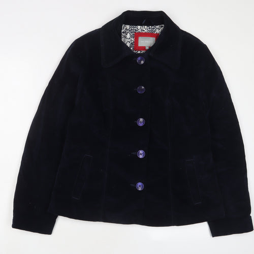 Per Una Womens Blue Jacket Size 18 Button