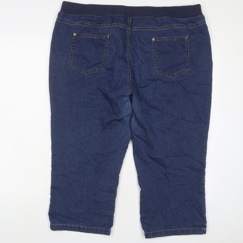 Maine Womens Blue Cotton Cropped Jeans Size 22 L21 in Regular
