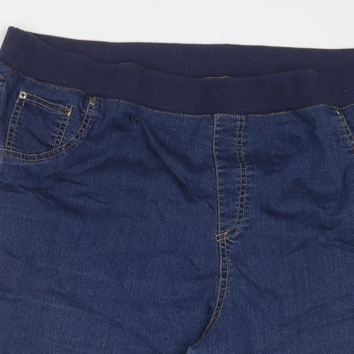 Maine Womens Blue Cotton Cropped Jeans Size 22 L21 in Regular