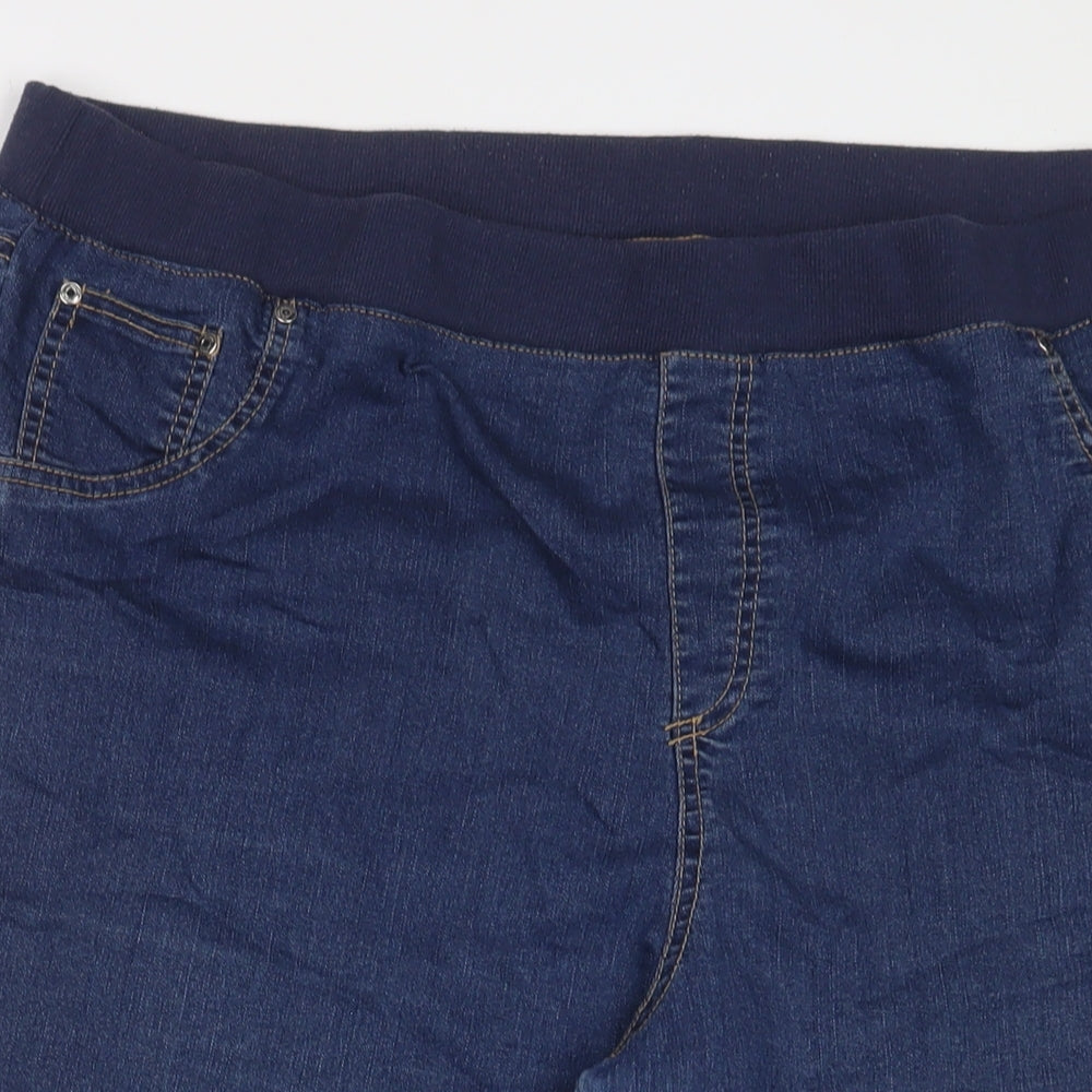 Maine Womens Blue Cotton Cropped Jeans Size 22 L21 in Regular