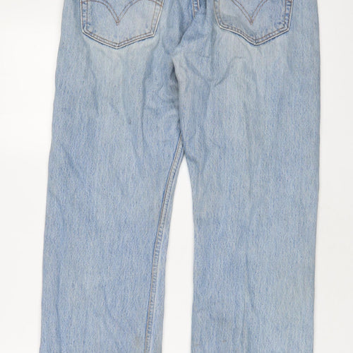 Levi's Mens Blue Cotton Straight Jeans Size 32 in L30 in Regular Zip