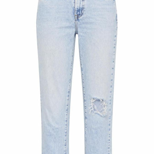 New Look Womens Blue Cotton Mom Jeans Size 8 L29 in Regular Zip