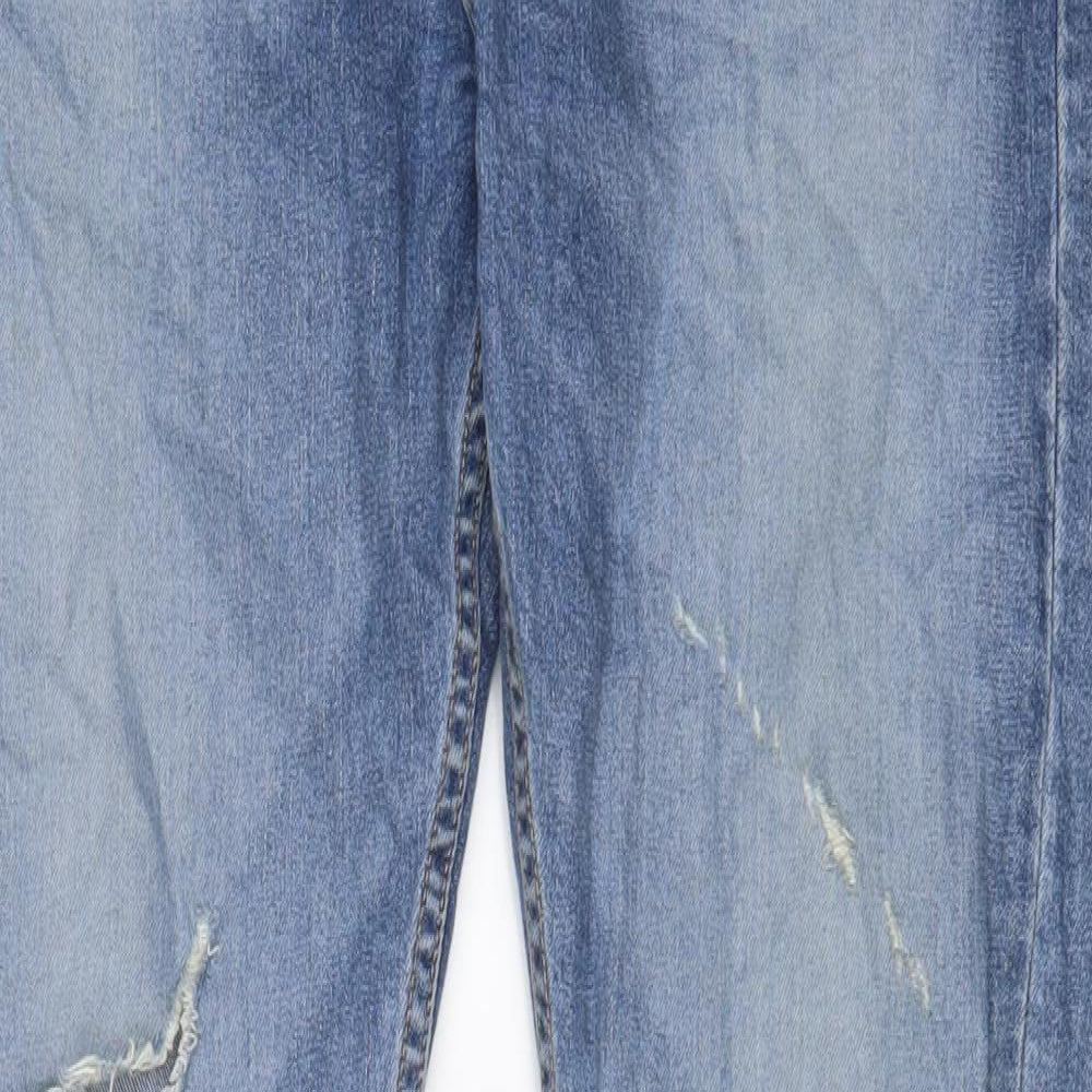 Levi's Mens Blue Cotton Straight Jeans Size 32 in L31 in Regular Zip