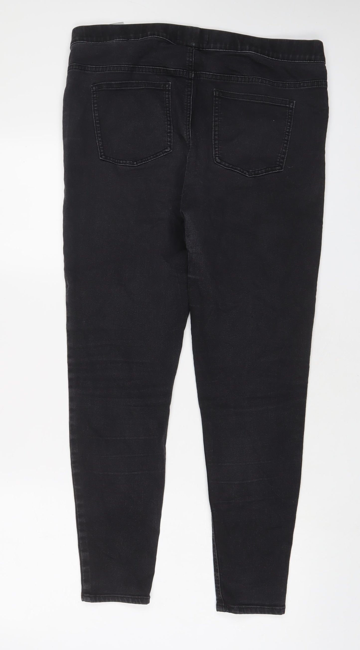 Marks and Spencer Womens Grey Cotton Jegging Jeans Size 16 L29 in Regular