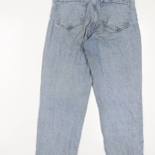 Stradivarius Womens Blue Cotton Straight Jeans Size 10 L26 in Regular Zip