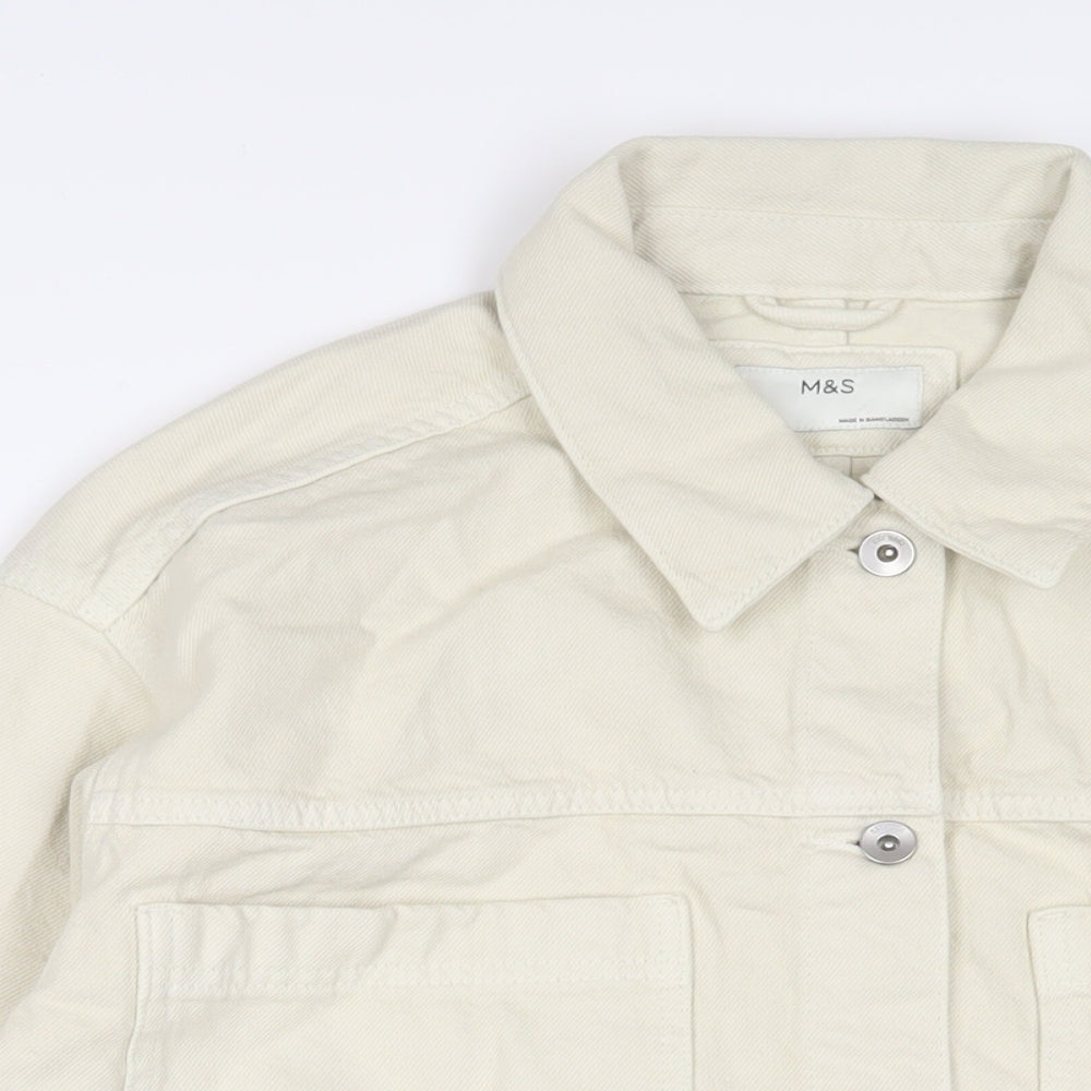 Marks and Spencer Womens Beige Jacket Size L Button