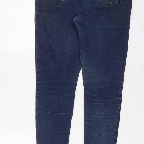Marks and Spencer Womens Blue Cotton Jegging Jeans Size 12 L31 in Regular