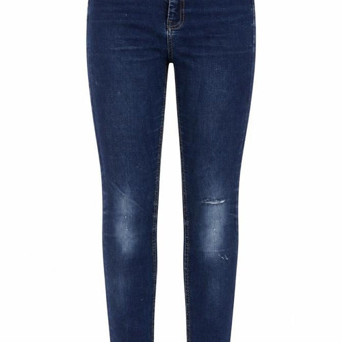 Warehouse Womens Blue Cotton Skinny Jeans Size 8 L27 in Regular Zip