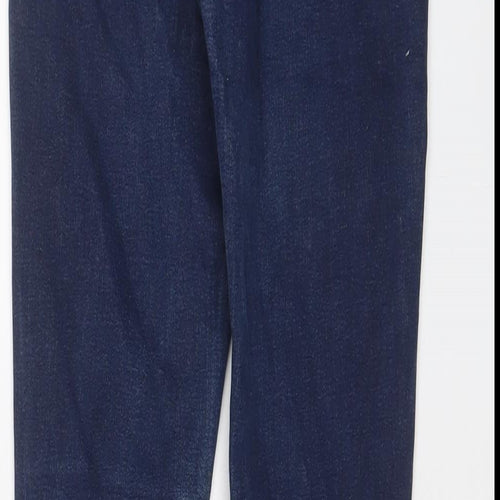 Warehouse Womens Blue Cotton Skinny Jeans Size 8 L27 in Regular Zip