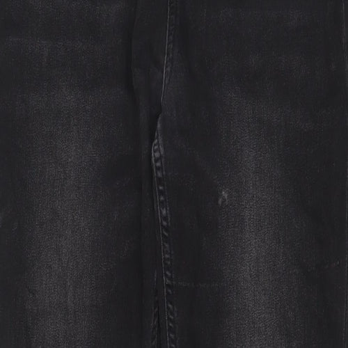 Marks and Spencer Girls Black Cotton Skinny Jeans Size 14-15 Years L29 in Regular Zip