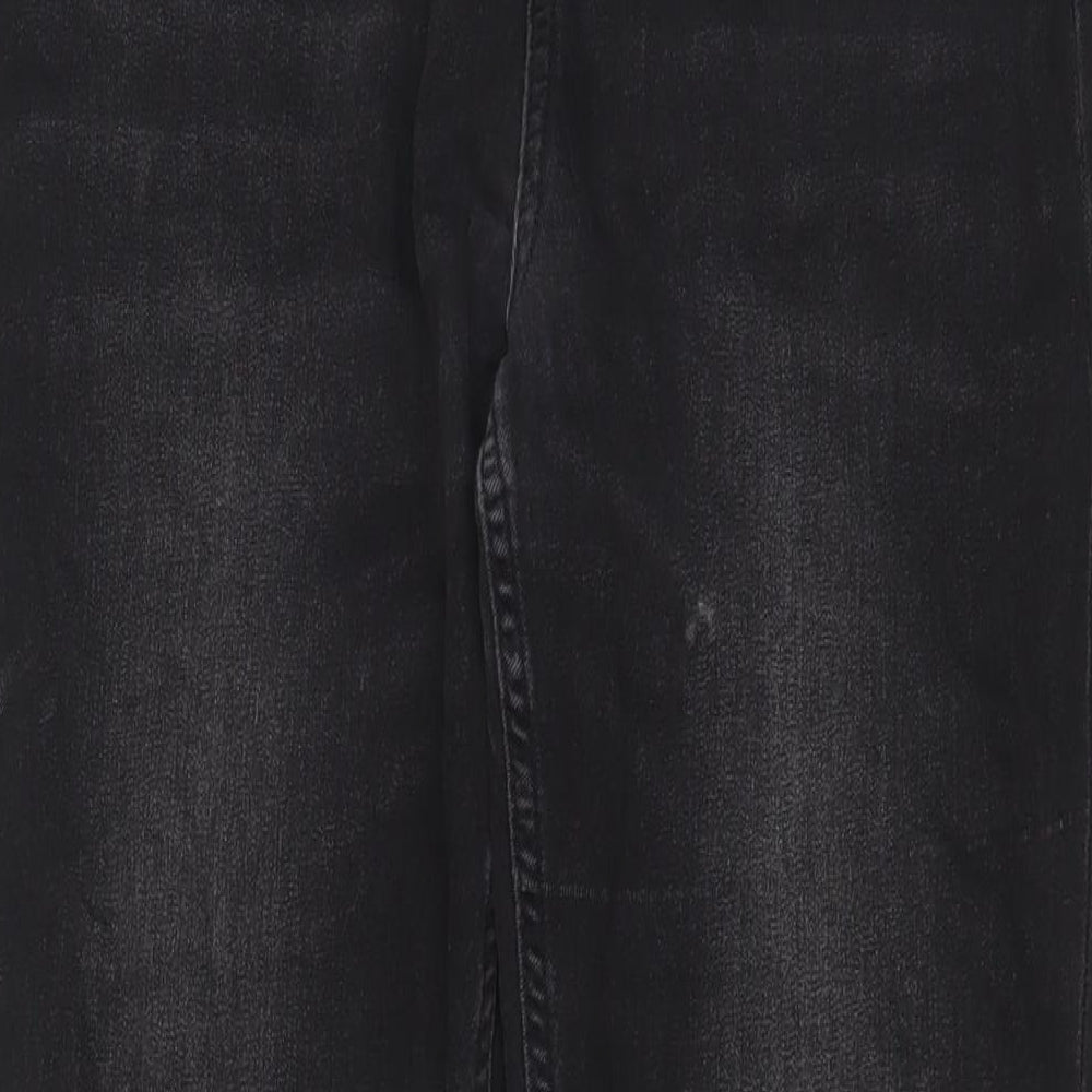 Marks and Spencer Girls Black Cotton Skinny Jeans Size 14-15 Years L29 in Regular Zip