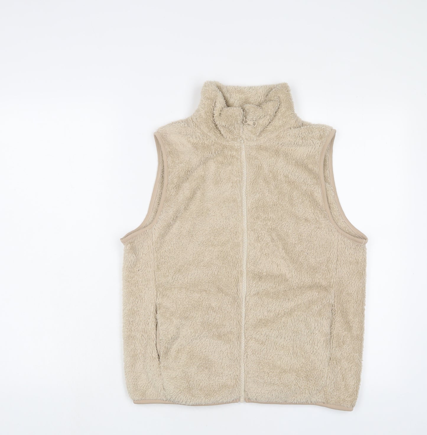 Uniqlo Womens Beige Gilet Jacket Size S Zip