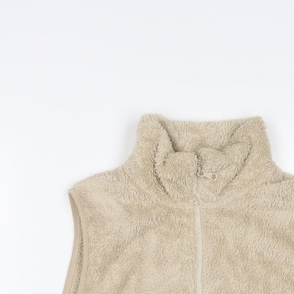 Uniqlo Womens Beige Gilet Jacket Size S Zip