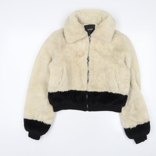Pull&Bear Womens Beige Jacket Size S Zip