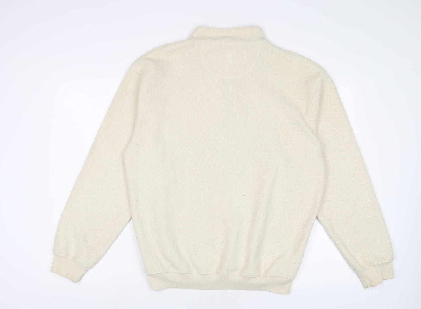 GEAR FOR SPORTS Womens Beige Polyester Pullover Sweatshirt Size L Button
