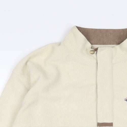 GEAR FOR SPORTS Womens Beige Polyester Pullover Sweatshirt Size L Button