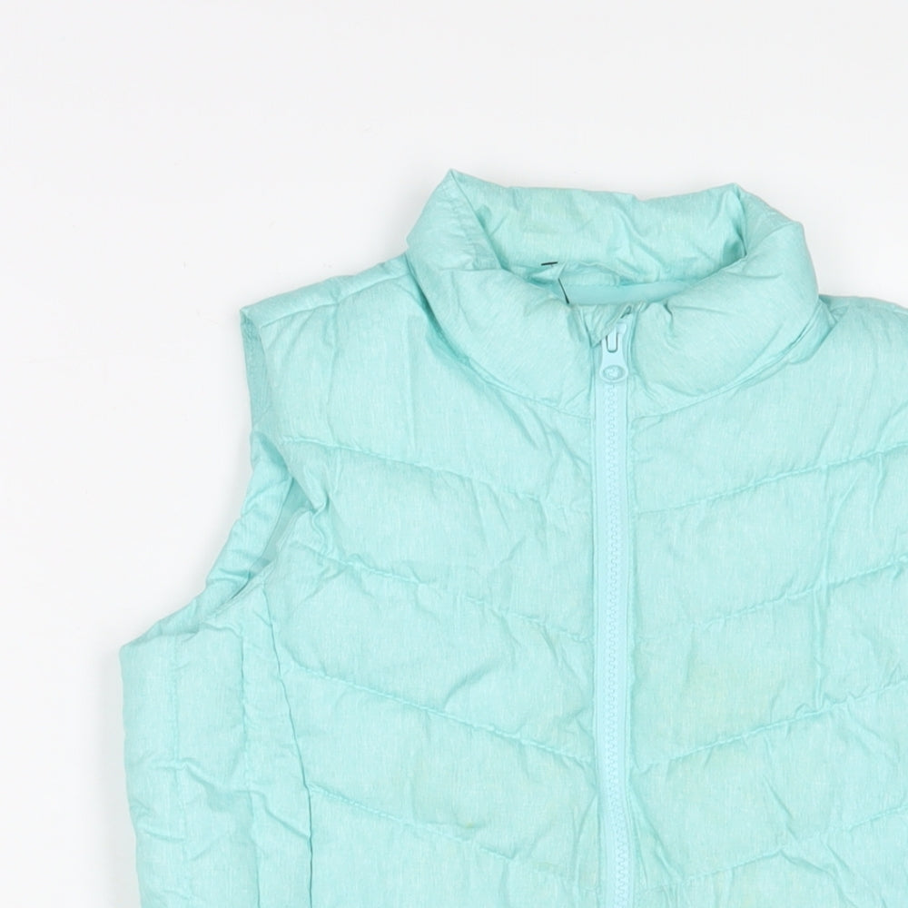 Gap Girls Blue Gilet Jacket Size 12 Years Zip