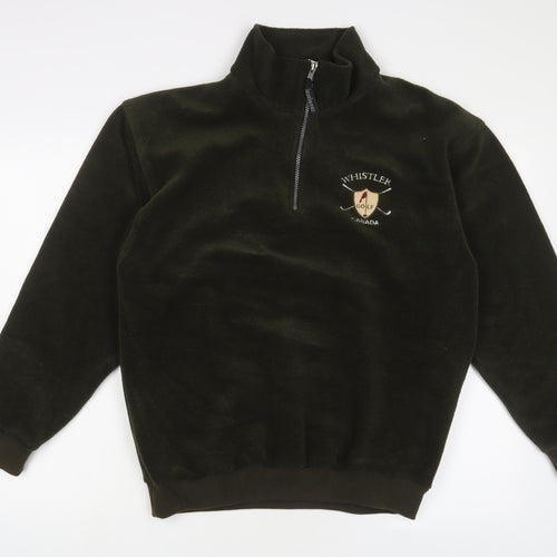 Level Wear Mens Green Polyester Pullover Sweatshirt Size S - Embroidered