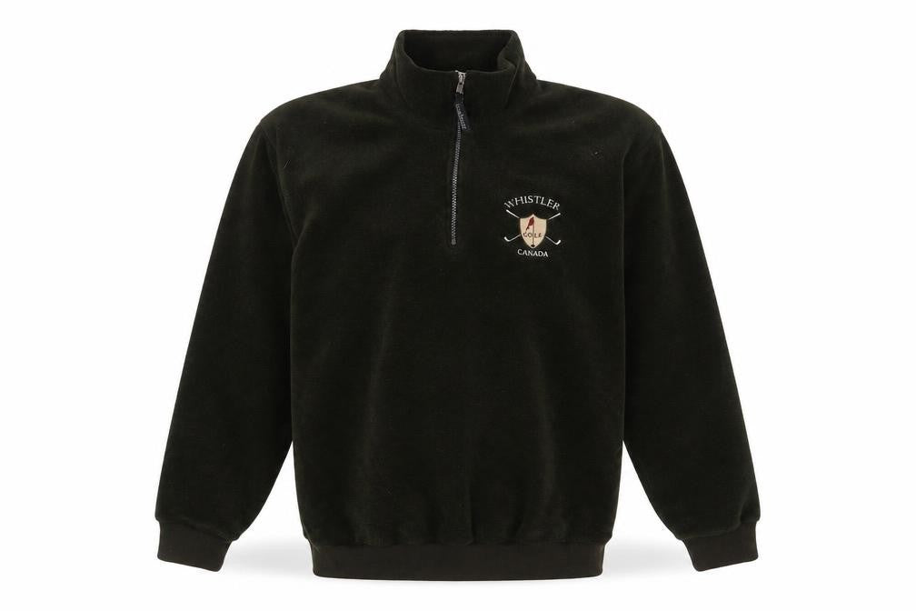 Front view of Level Wear men’s green polyester pullover sweatshirt, size S, - embroidered