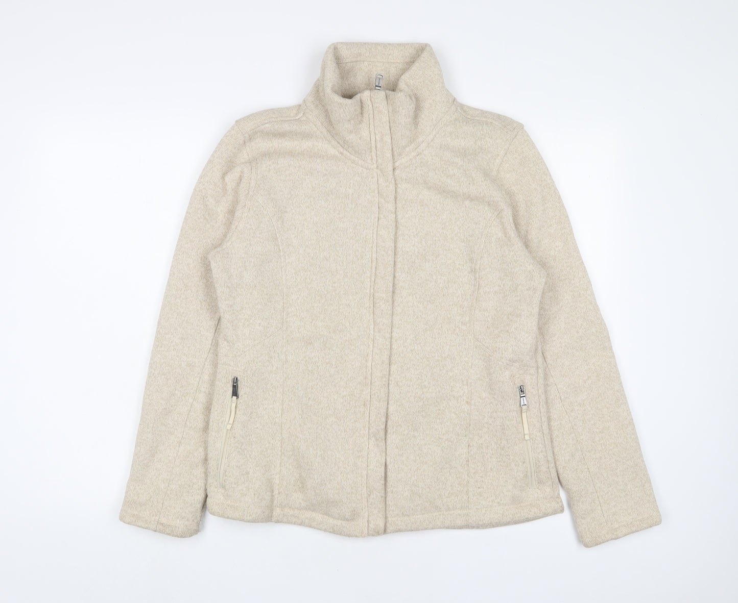 landsend' Womens Beige Jacket Size M Zip