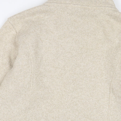 landsend' Womens Beige Jacket Size M Zip