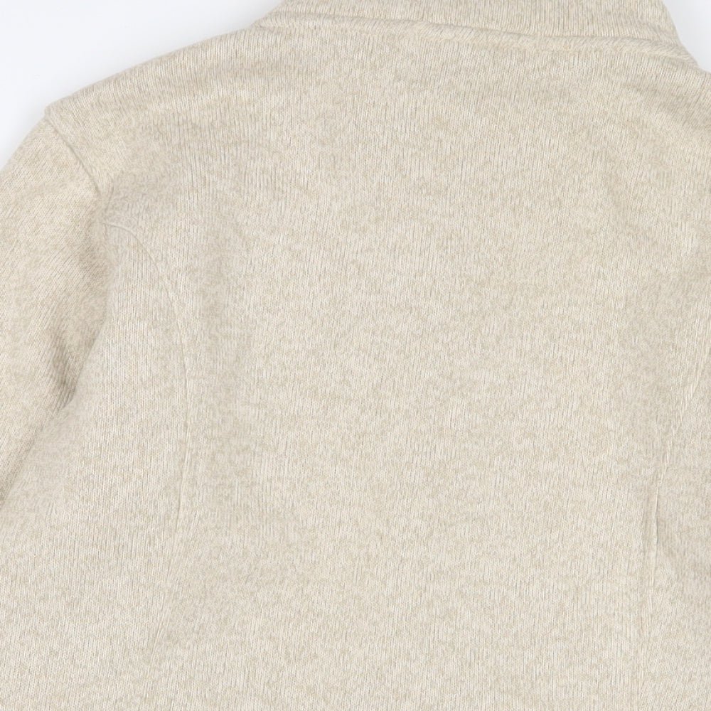 landsend' Womens Beige Jacket Size M Zip
