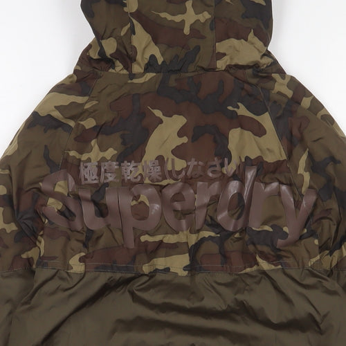 Superdry Womens Green Camouflage Jacket Size XS Zip