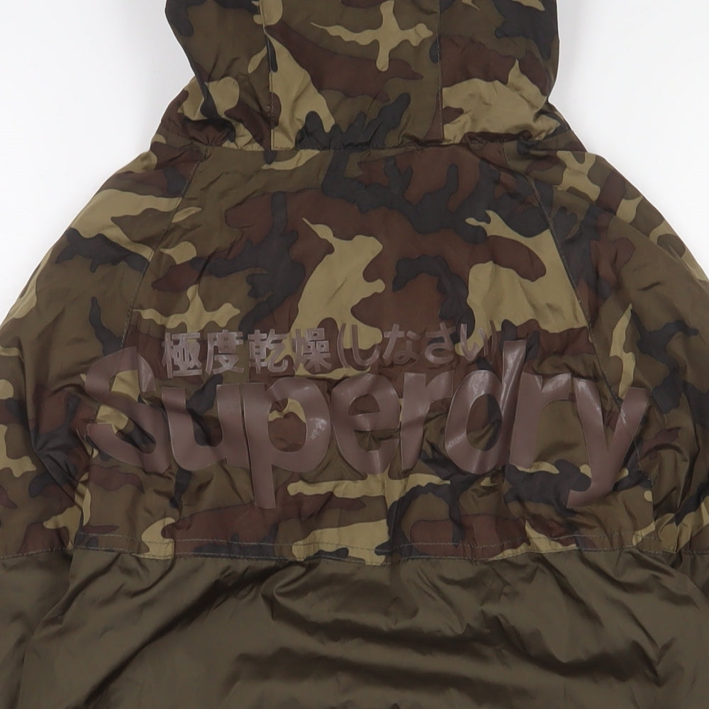 Superdry Womens Green Camouflage Jacket Size XS Zip