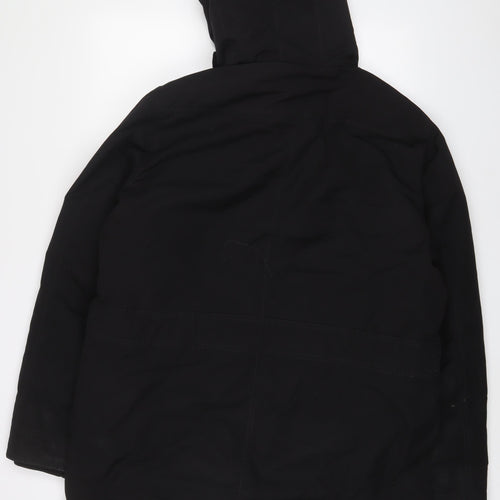 Zara Mens Black Jacket Coat Size L Zip
