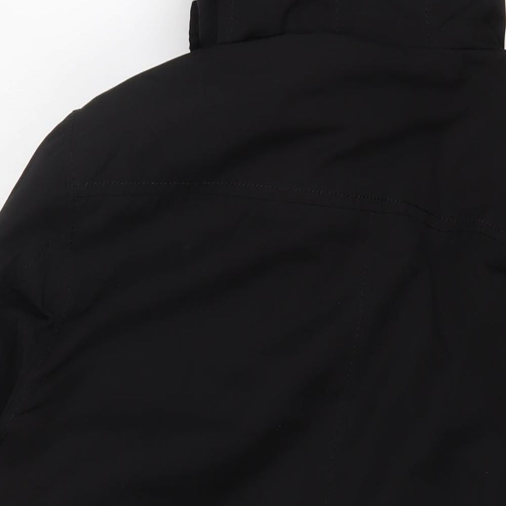Zara Mens Black Jacket Coat Size L Zip