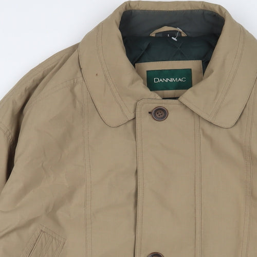 Dannimac Mens Beige Jacket Coat Size L Zip