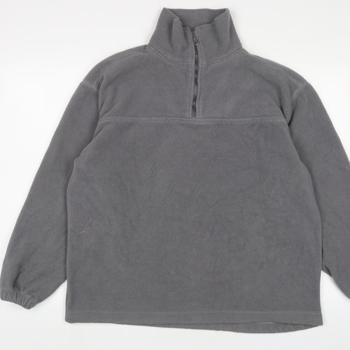 Soks Mens Grey Polyester Pullover Sweatshirt Size L