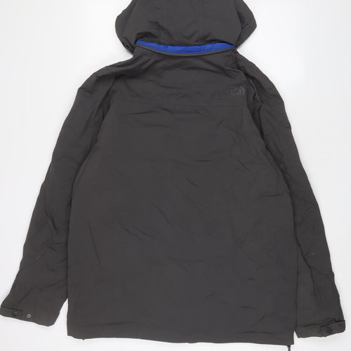The North Face Mens Grey Jacket Coat Size M Zip - Logo, Embroidered
