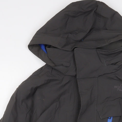 The North Face Mens Grey Jacket Coat Size M Zip - Logo, Embroidered