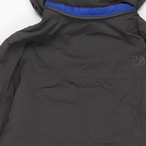 The North Face Mens Grey Jacket Coat Size M Zip - Logo, Embroidered