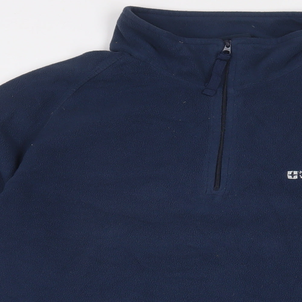 Mountain Warehouse Mens Blue Polyester Pullover Sweatshirt Size M