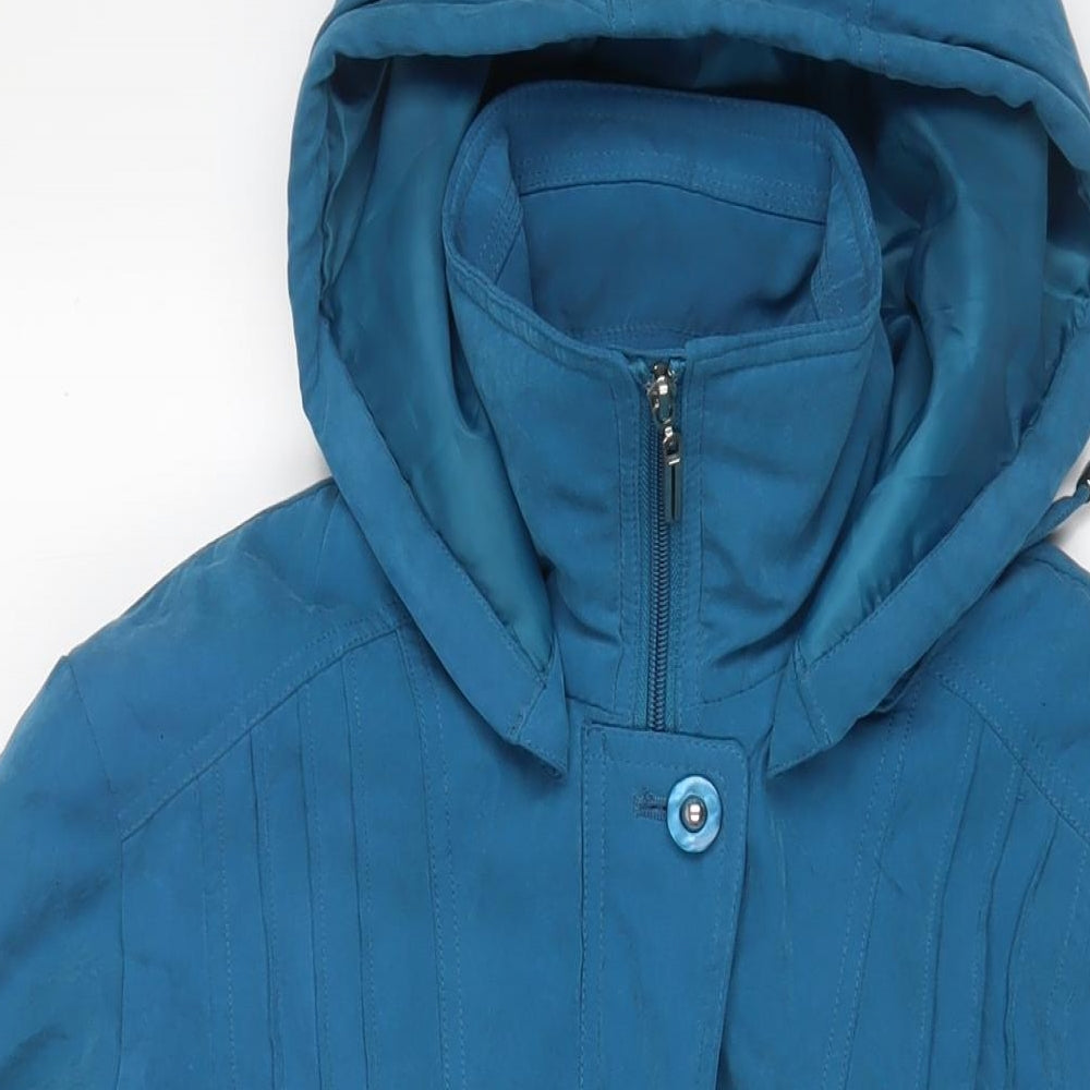 JBC Collection Womens Blue Jacket Coat Size 16 Zip