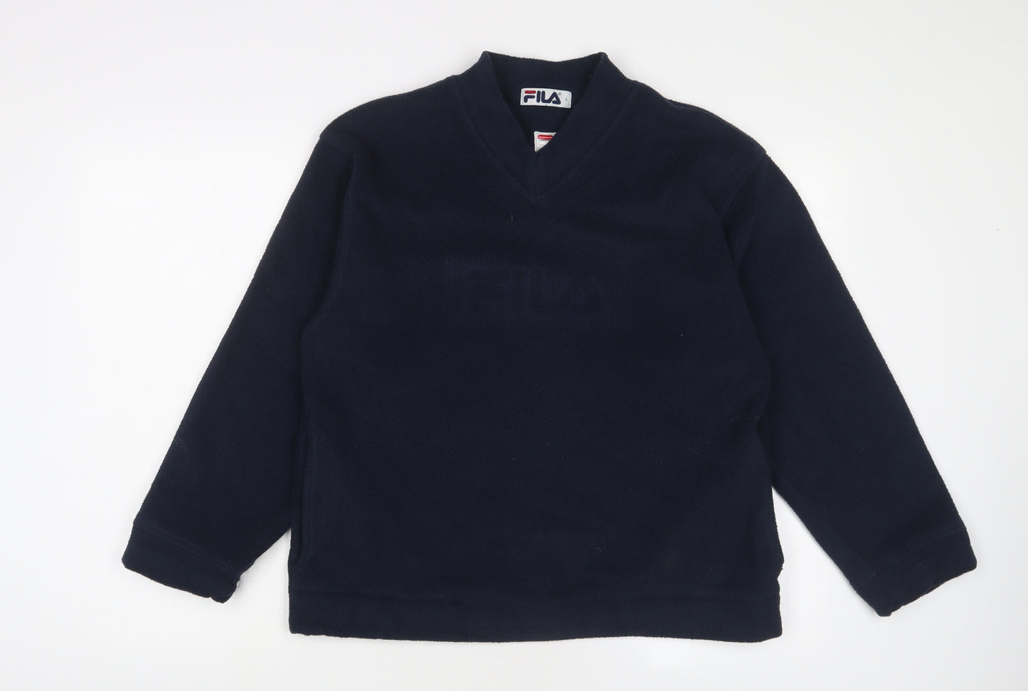 FILA Womens Blue Polyester Pullover Sweatshirt Size S Pullover