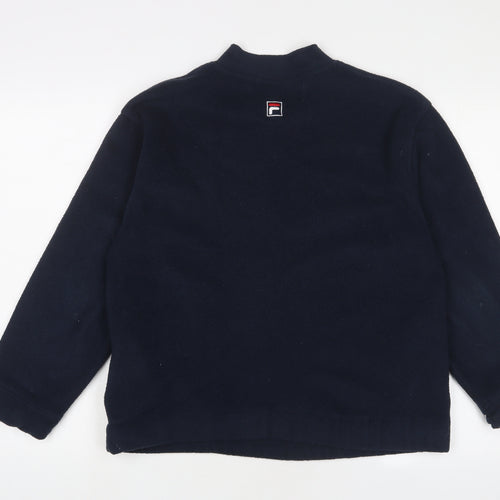 FILA Womens Blue Polyester Pullover Sweatshirt Size S Pullover