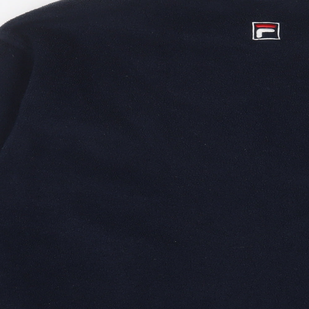 FILA Womens Blue Polyester Pullover Sweatshirt Size S Pullover