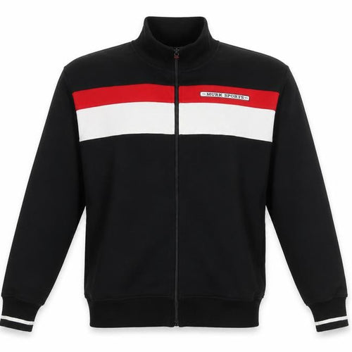 Murk Sports Mens Black Cotton Full Zip Sweatshirt Size XL